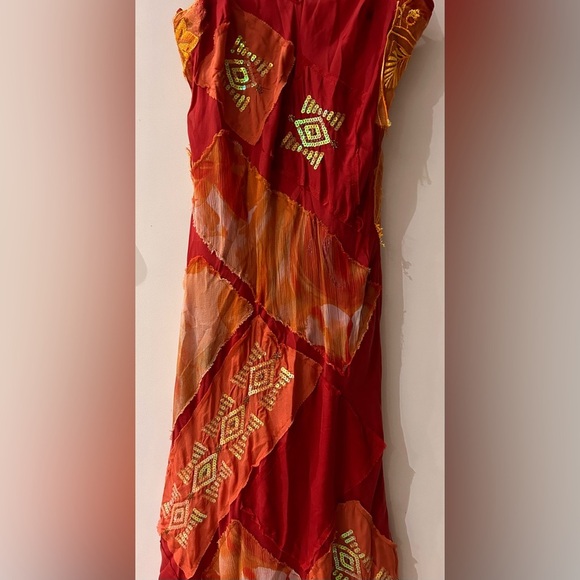 Sonia Fortuna Firenze 100% Silk Patchwork Sequin Dress - Picture 4 of 9